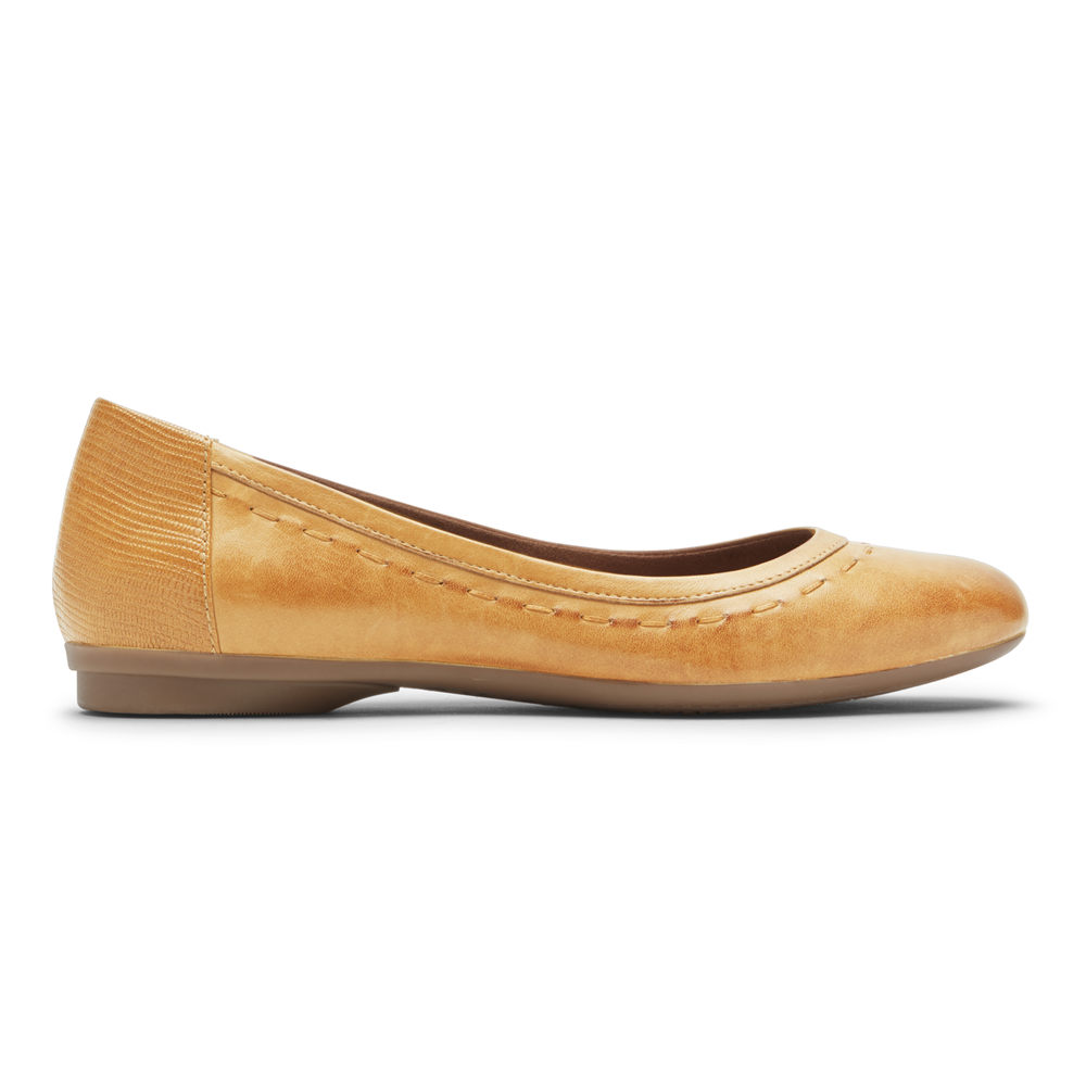 Rockport Womens Cobb Hill Maiika Ballet - Flats Yellow - JGD524603